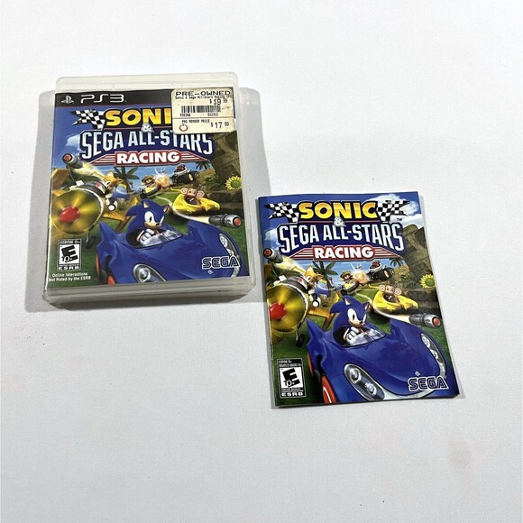 NO GAME Sonic & Sega All Stars Racing PlayStation 3 PS3 Sony w MANUAL - Picture 1 of 3